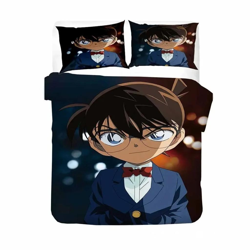 3D Printed Anime Detective Conan Duvet Cover Shinichi Bedding Set Double Twin Full Queen King Adult Boys Bedclothes Quilt Cover