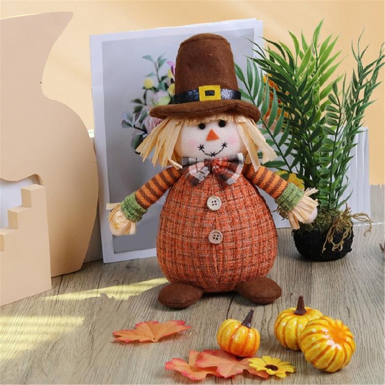 Seasonal Ornament Scarecrow Doll Decorative Figurine Holiday Festival Decor Party Supply Harvest Festival Kitchen Layout