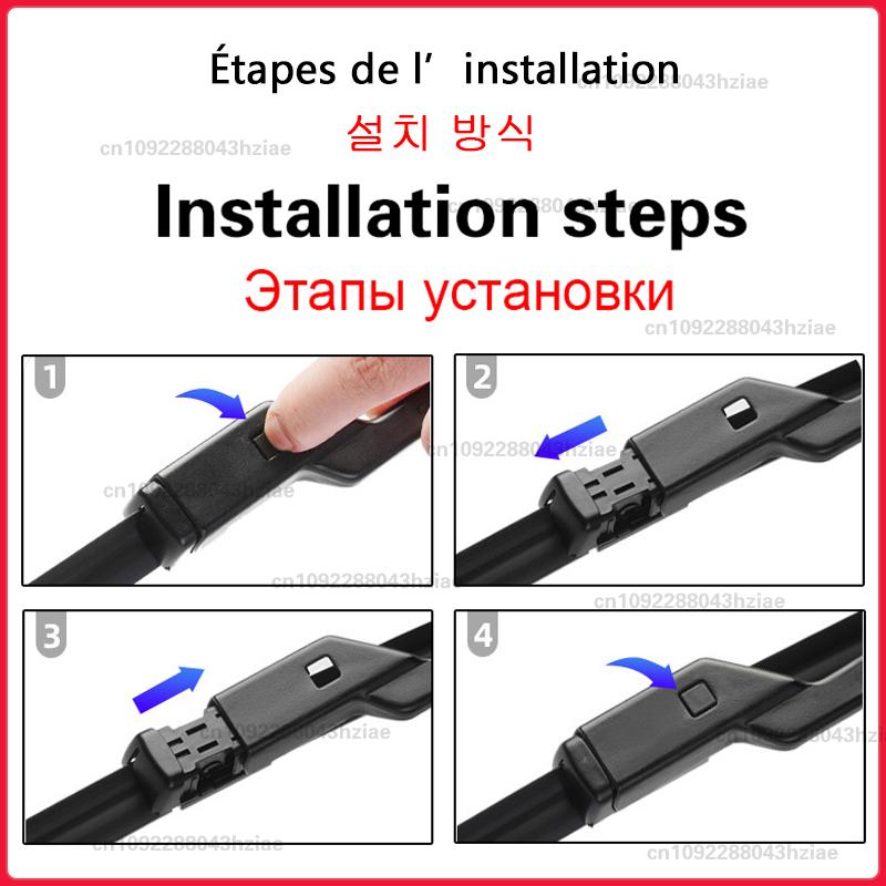 24"18" Front Windshield Wiper Blade Natural Refill Rain Brushes For Geely Coolray Proton X50 2018      2024