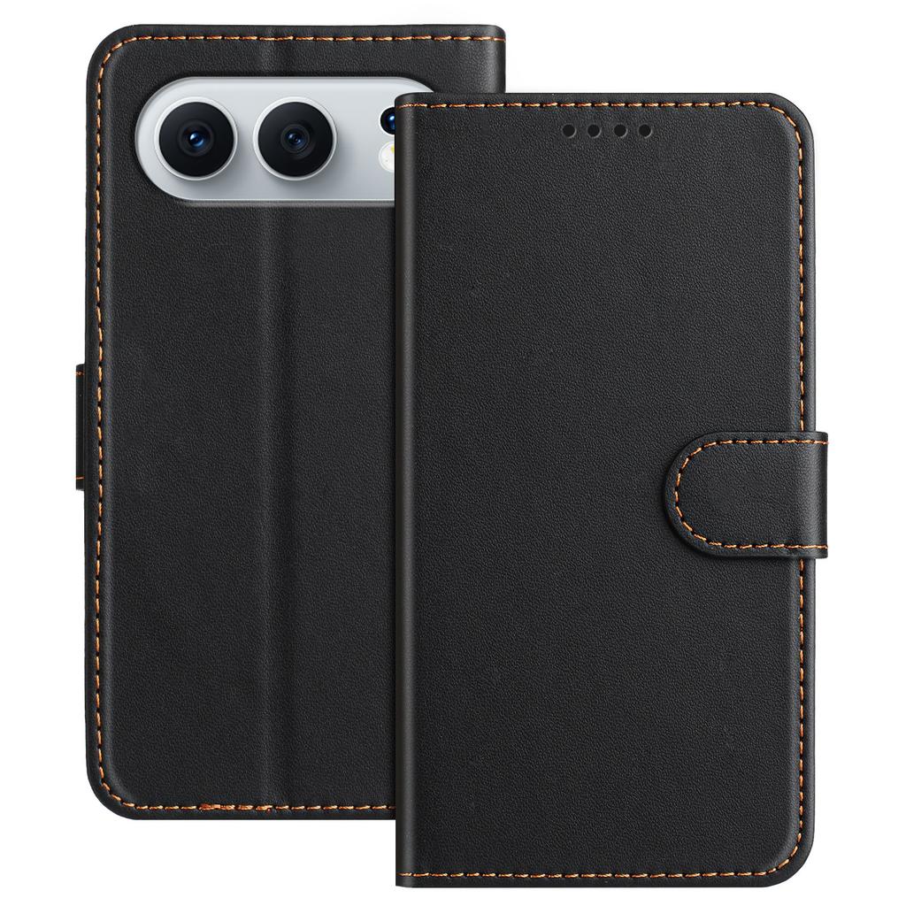 For Honor 500 5G Leather Case Wallet Stand Solid Color Anti Drop Phone Cover