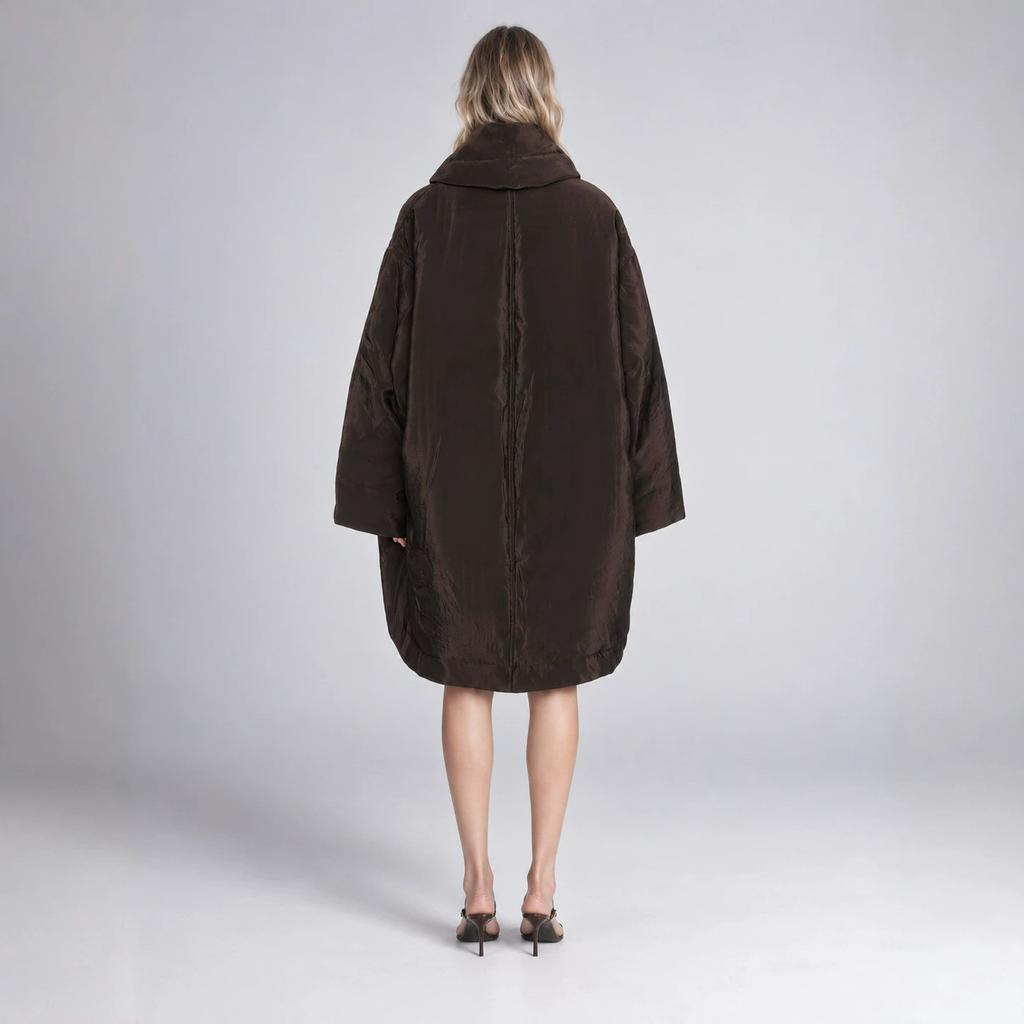 Shenzhen Nanyou women's turtleneck long jacket autumn and winter new simple design casual medium and long cotton clothes