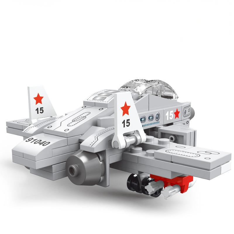 OUZEY 14+ Military Aircraft Carrier Fighter Building Blocks, DIY 3D Puzzle Jet Model Kits, Educational STEM Toy Gift for Teens