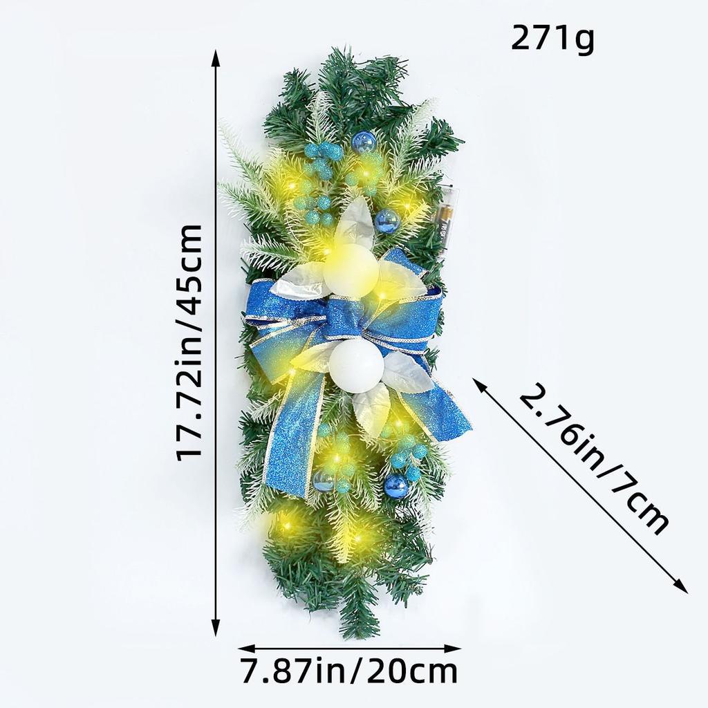 Weihnachtskranz Rattan Türvorhang Anhänger Zuhause LED Leuchtend Treppe Über Kopf Dekorativ Türhänger Weihnachtsdekorationen