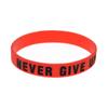 Silicones Encouragement Bracelet with Inspirational Messages Never Give Up Lettering Fashionable Colored Wristband Gift