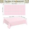 1/3pcs Disposable Checkered Tablecloth Plastic Rectangle Party Table Cover Picnic