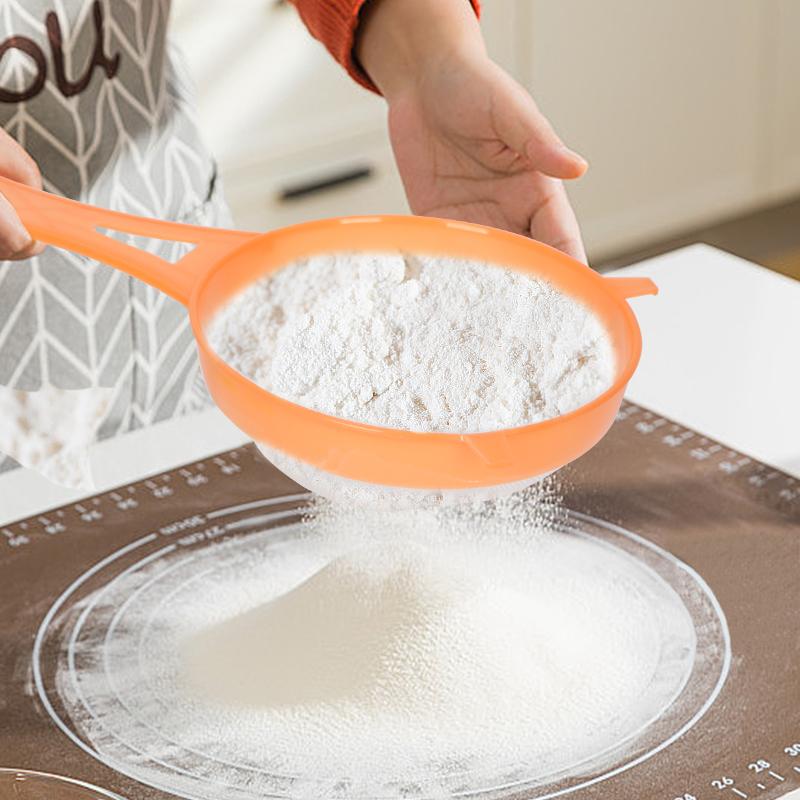 4Pcs/Set Multi Color Flour Sieve Plastic Kitchen Strainer Sieve Multi Purpose Colander Set Four Sizes DIY Kitchen Tools
