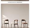Italian Vintage-Style Minimalist Solid Wood Dining Chair for Home, Hotel, or Study Room.