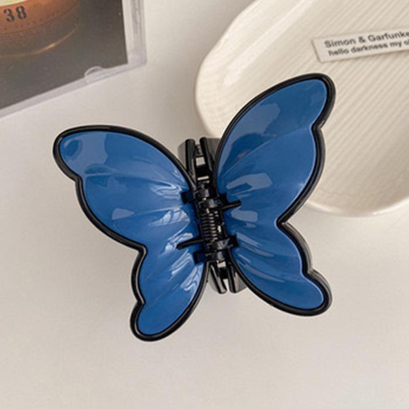 Kadın Kızlar İçin Vintage Sade Üç Boyutlu Kelebek Köpekbalığı Klipsleri Büyük Saç Pençesi Tokalar Saç Aksesuarları