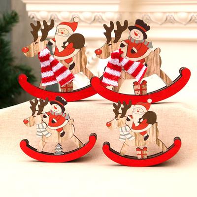 Weihnachtsdekoration Weihnachten Holz Schaukelpferd Weihnachtsgeschenke Weihnachtsmann Geschenke
