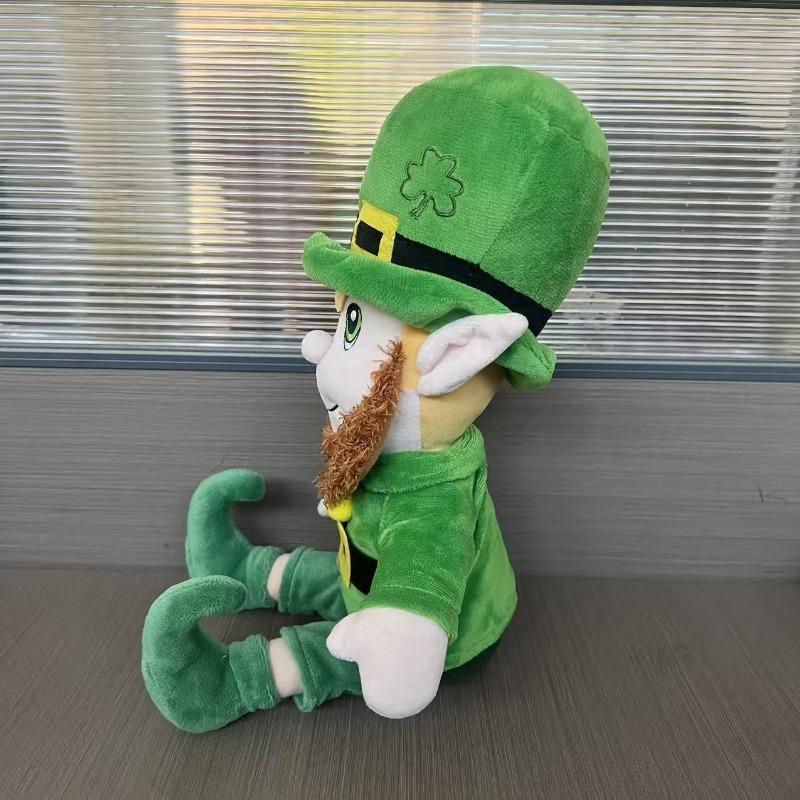 Latest St.Patrick Day Plush Doll Green Cap Gown Animal Playthings Cartoon Stuffed Gentle Toy Xmas Birth Date Present designed for Children