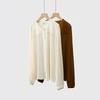 2024 Spring Heavyweight 23 Momme Long-Sleeved Round Neck Top - 100% Mulberry Silk Crepe