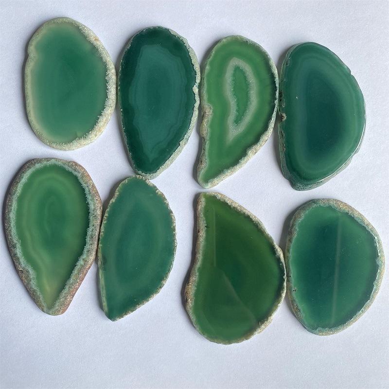 Factory Direct Natural Agate Slice Chandelier Wind Chime Pendant Red Yellow Blue Green Purple Crystal Agate Slices