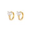 S925 Sterling Silver Love Heart Diamond Ear Cuffs - Minimalist Peach Heart Design Earrings