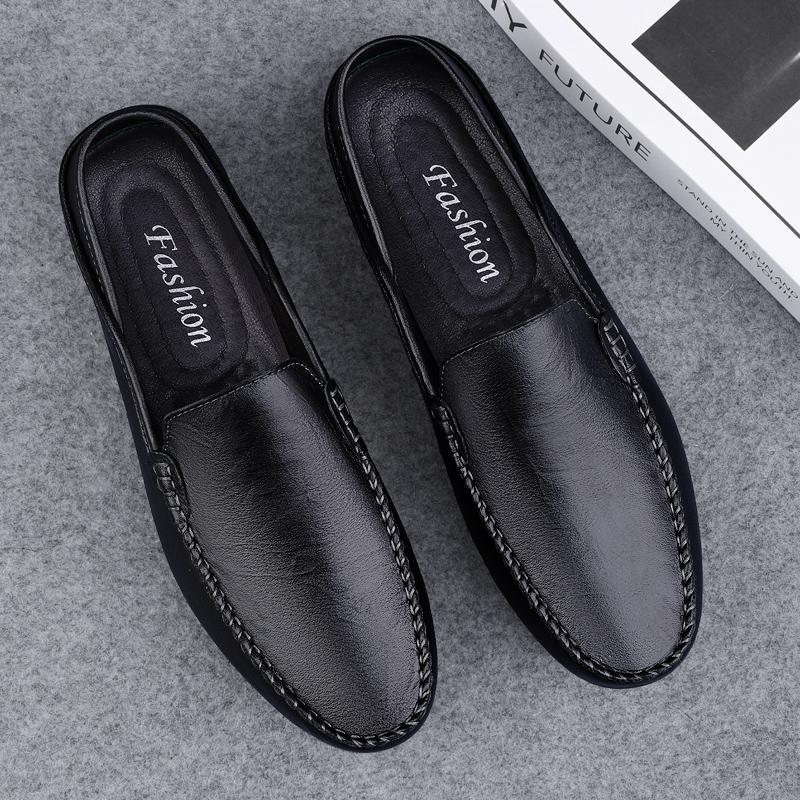 Fashion Casual Leather Men Formal Dress Footwear Slip On Office Man Business Shoes Wedding Party Loafers Breath Driving Shoes Moccasins