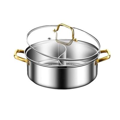 Thickened Stainless Steel Split Hotpot Pot