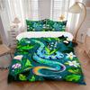 3pcs Snake Garden Decor Duvet Cover Set, 1 Duvet Cover + 2 Pillowcases (No Insert), High-Definition Print, Home & Dorm Yy251123015