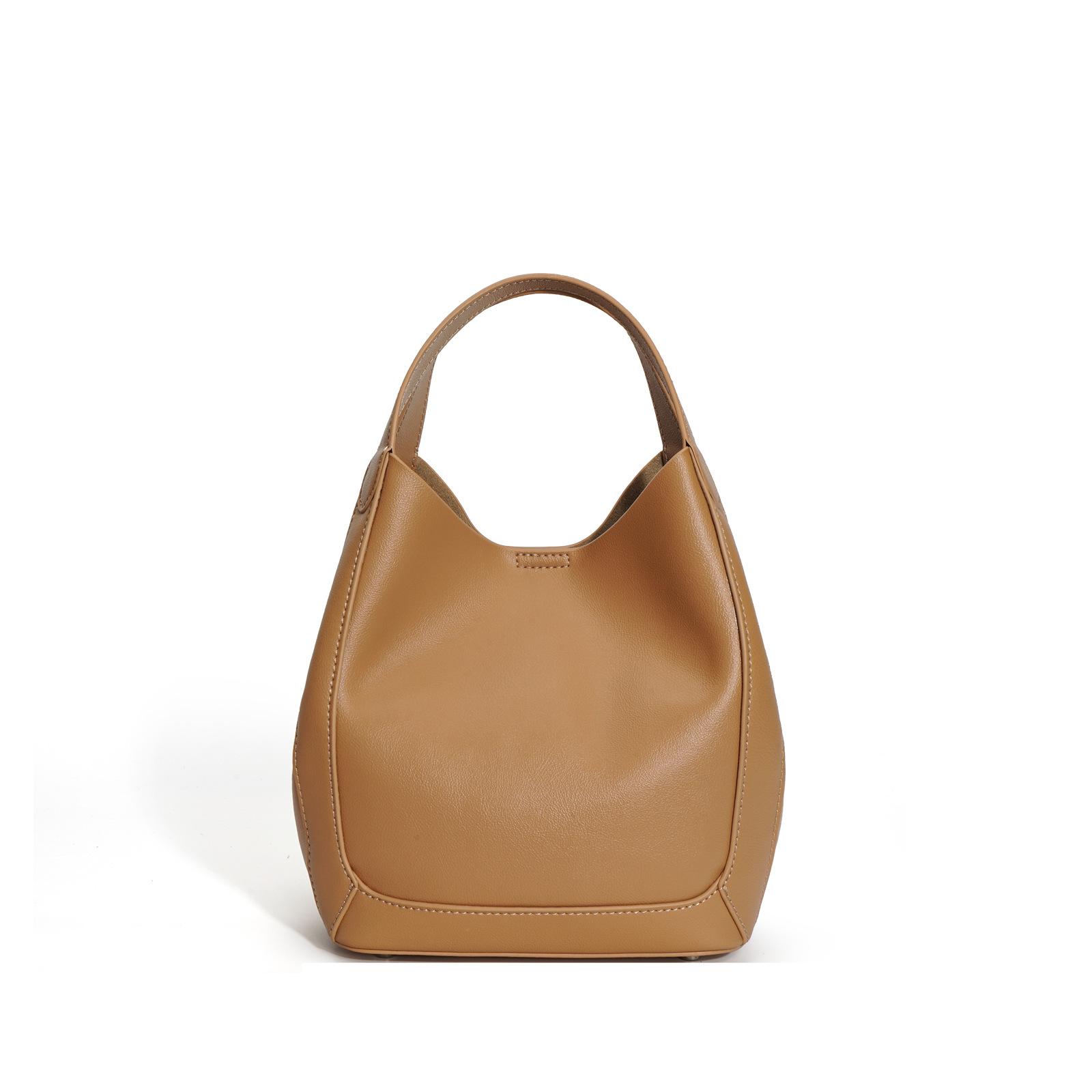 

Сумка-ведро для женщин, одноплечевая, через плечо, большой вместимости, высококлассная, нишевая, кожаная сумка-корзина для овощей для поездок на работу «мать и дитя»