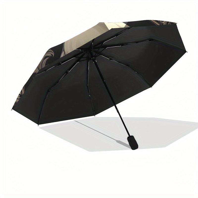 Elegant Skull Decorative Plate - Gothic Wall ArtUmbrella, Portable 3-Fold Compact Umbrella,Christmas Gift ES580