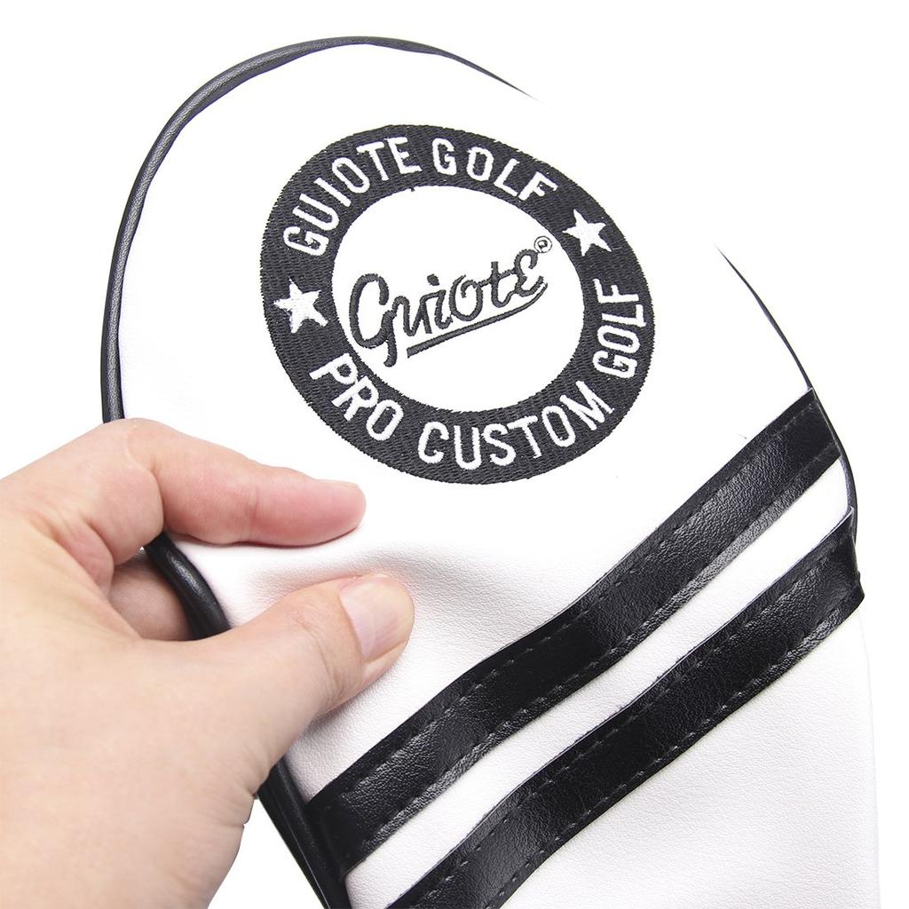 Guiote Golf head covers Golf head covers Club head cover Wood cover Driver New design with replaceable number tag (#2.#3.#4.#5.X) Set of 4