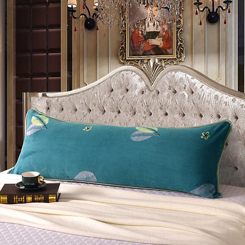 48*120cm Length Winter Sleep Pillowcase Thick Coral Fleece Pillow Case Soft Flannel Warm Pillow Cover For Couple Home Bedding
