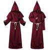 Halloween Medieval Monk Wizard Cloak with Hood