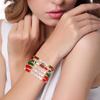 Stylish Bracelet Set for Women Christmas Celebrating Letters Wrist Chains Y2K  Exquisite Beaded Bangle Charm
