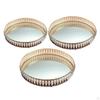 Crystal Iron Round Cosmetic Perfume Tray Cake Display Decorations