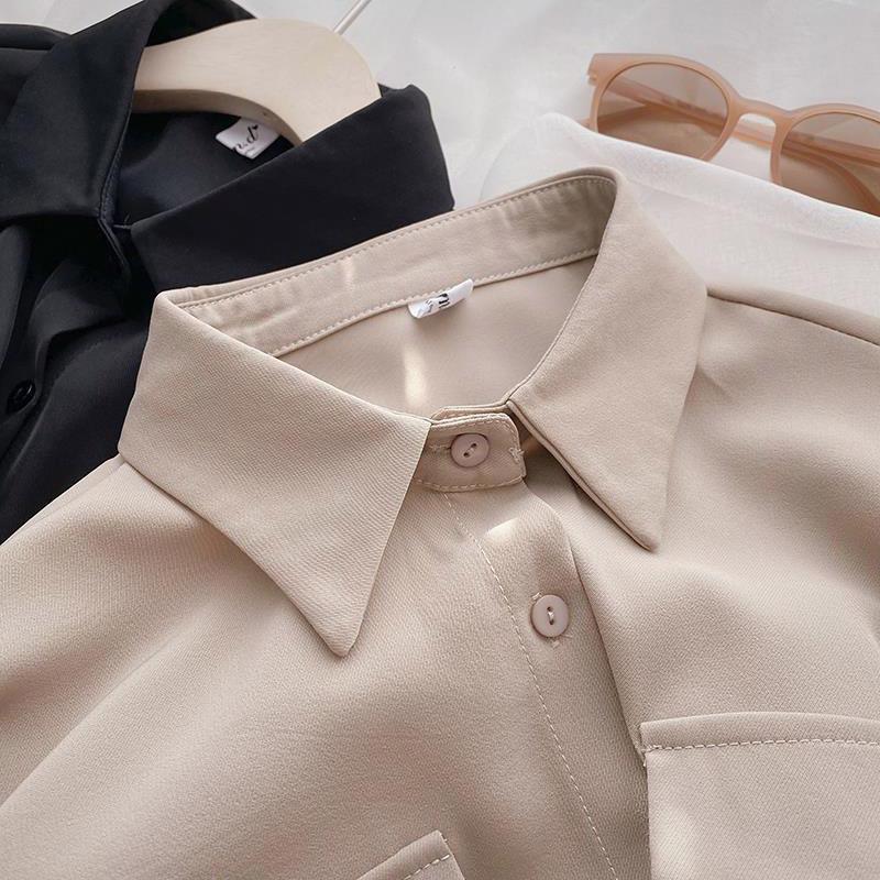 Shirt for Women Summer Oversize Cotton Loose Blouse Casual Long Sleeve Pullover Soft Loose Shirt Top