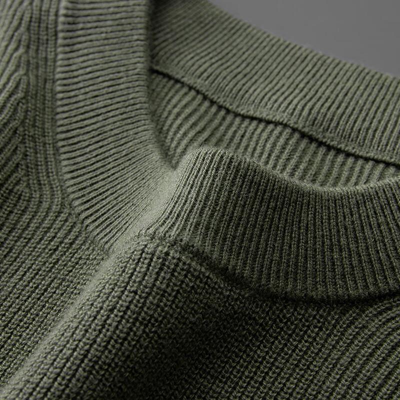 Dibinze Men's Plus Size Cotton Cashmere Blend Round Neck Pullover