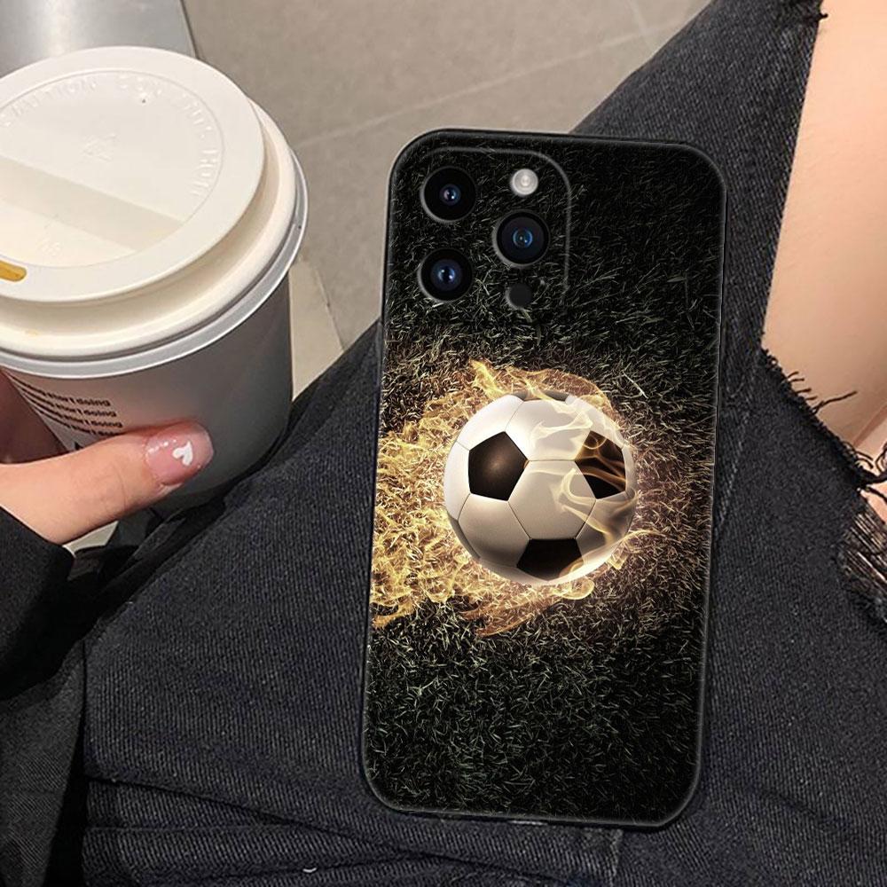 Soccer Football Ball Cover Phone Case For Iphone Apple 17 AIR 16E 16 15 14 13 12 11 Pro XR Max 8 7 Plus TPU Case Funda Shell