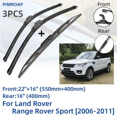 Dla Land Rover Range Rover Sport 2006-2011 przednie tylne pióra wycieraczek szczotki akcesoria do cięcia J Hook 2006 2007 2008 2009 2010 2011