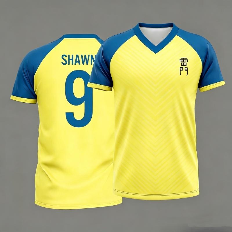 Maglietta polo da calcio anime giapponese, Inazuma Eleven, per famiglia e bambini, a maniche corte, sportiva, casual, traspirante, T-shirt top per tutti i giorni.