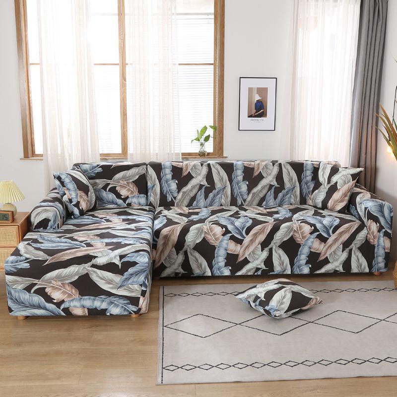 Floral Pattern Sofa Cover Slipcovers Elastic All-inclusive Couch Case for L Shape Sofa Loveseat Chair L-Style Sofa Case