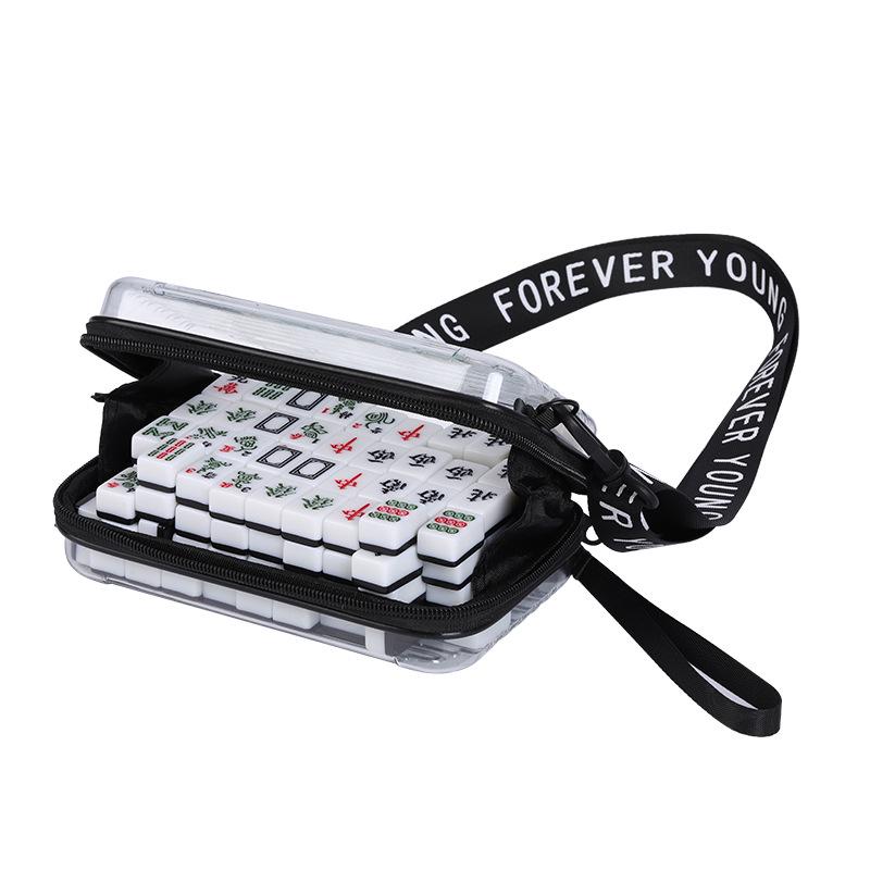 

Портативный мультяшный мини-набор маджонга для путешествий и использования в общежитии