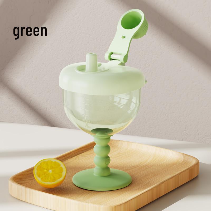Creative Cute Baby Sippy Cup with Straw and Measurement Scale
