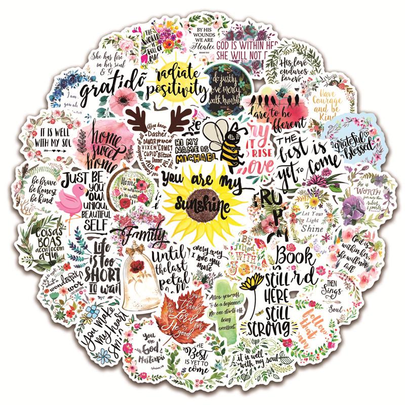 50 Non-Infringing Inspirational Graffiti Stickers: Vibrant Chinese Designs for Suitcases, Guitars, and Notebooks. Waterproof and Durable.