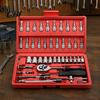 Automotive Repair Tools Professional Socket Wrench Set, Cr-V Steel Alloy Ratchet/Hex Multi-Bit Tool Portable Box Kit with Storage Case for Home