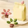 4Pcs Leaf Shape Food Sealing Clips Magnetic Refrigerator Bag Clips Multi-Function Decorative Chips Clip Set for Potato Chips Coffee