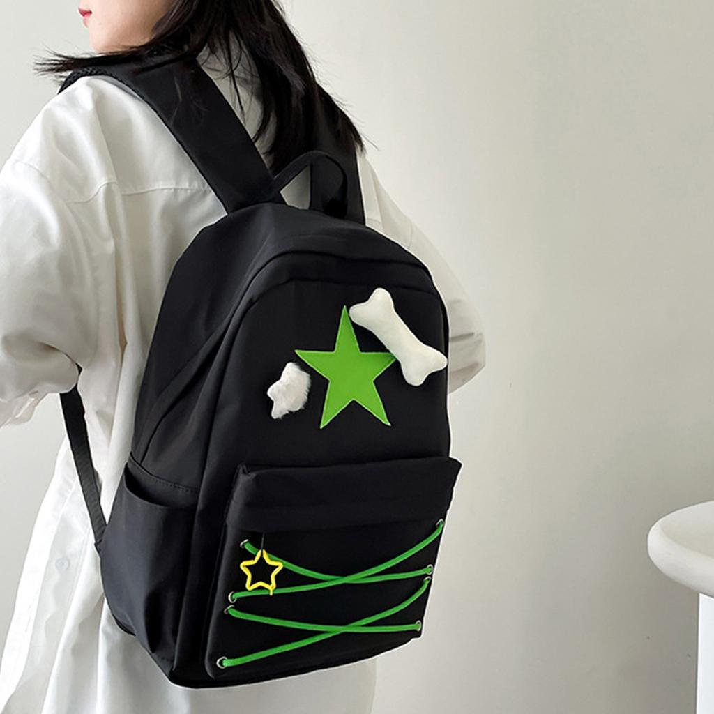 Cute Girl Bag, Five Pointed Star Backpack, College Student Backpack, Female High School Backpack