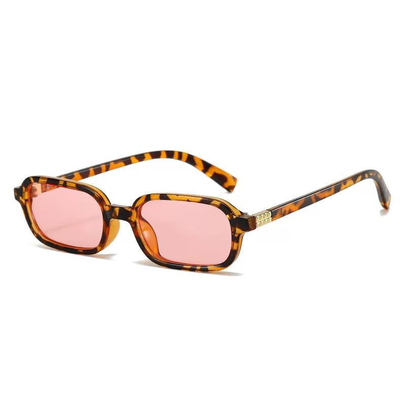 2024 New Narrow Frame Sunglasses European and American Personality Fashion Square Simple Elegant All-Match Sunglasses