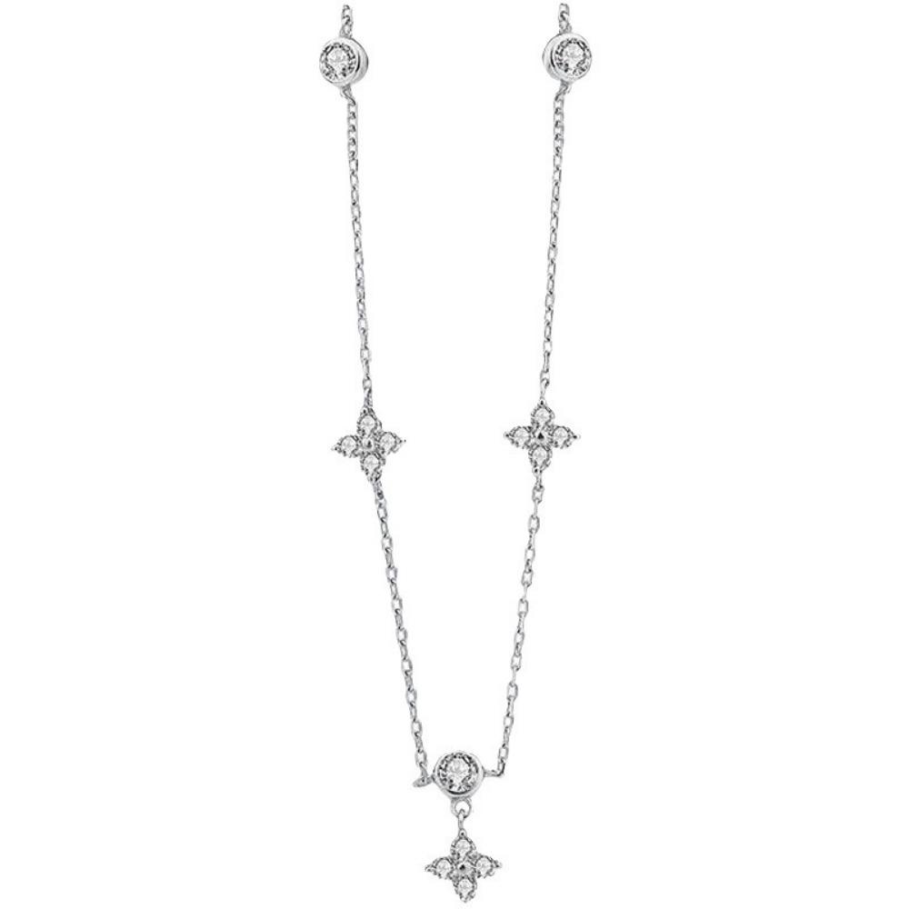 New Arrival Four-leaf Clover Seven-flower Necklace for Women Elegantaccessible Luxuryclassysensecasual Clavicle Chain