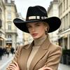 Cappello Western Retrò a Tesa Larga con Decorazione a Frange