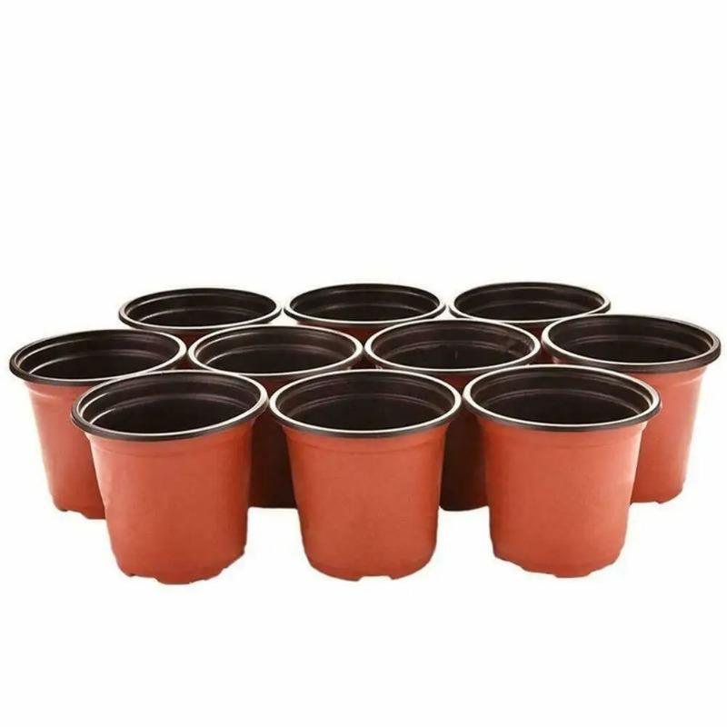 20pcs 110mm Grow Box Vegetable Seedling Growing Pot Fall Resistant Tray for Home Garden Plant Pot Nursery Flower Pots