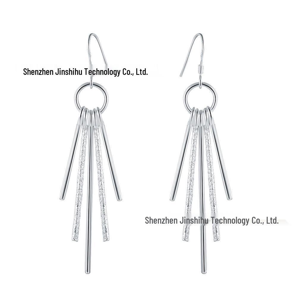 

Винтажные корейские серьги-колонны из серебра с позолотой 18 карат - Гипоаллергенные, Доступны в 2 цветах Silver E026