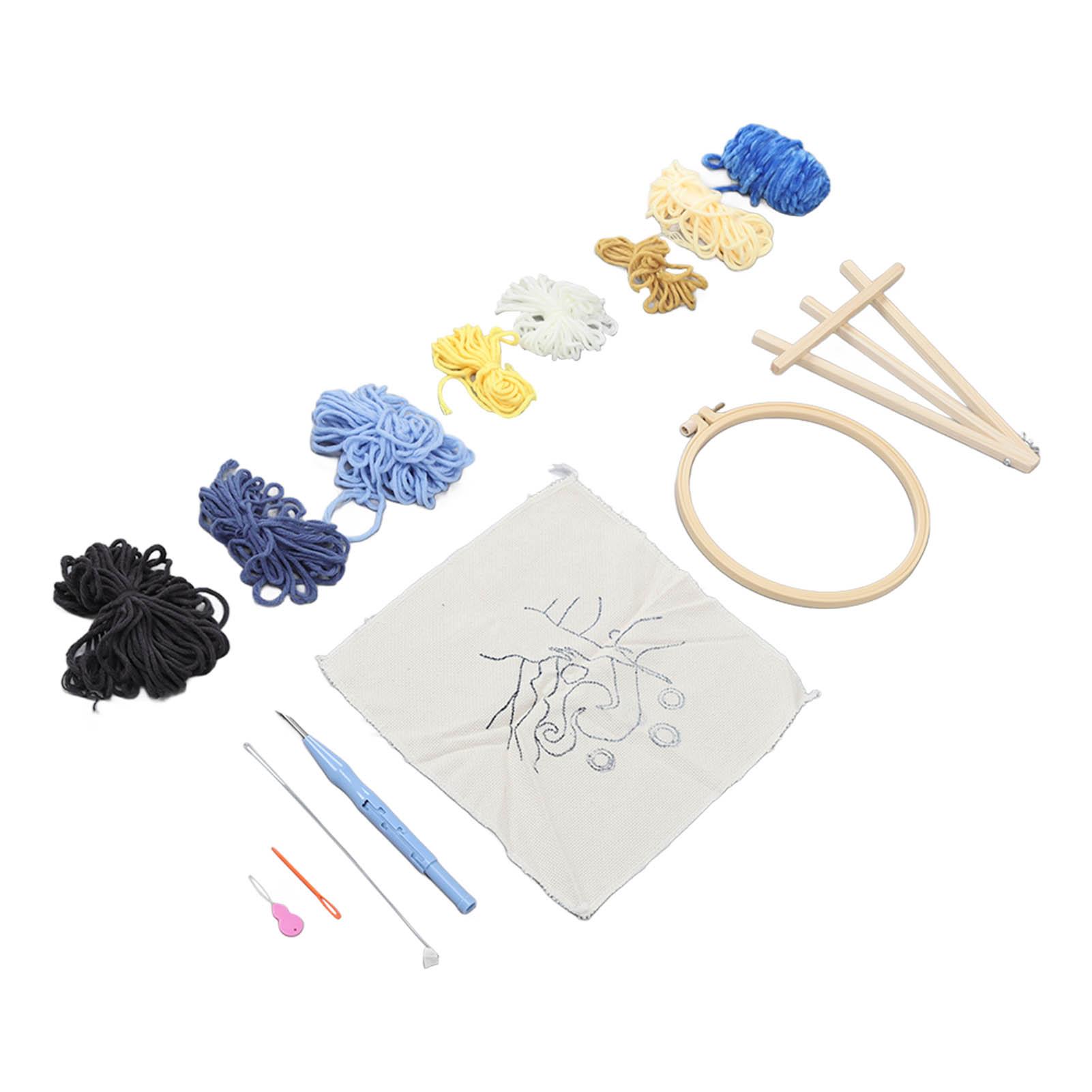 Punch Needle Embroidery Starter Kits Prevent Dementia DIY Decompressed Embroidery Kit for Pregnant Mother Star Sky