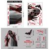 2025 Halloween Static Cling Stickers Scary Ghost Woman Bloody Handprint Window Decals For Spooky Party Home Decor