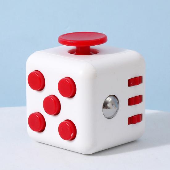 Stress Relief Mini Cube Toy Portable Six-Sided Anxiety Relieving Cube Home Office Worker Silent Calming Cube Sensory