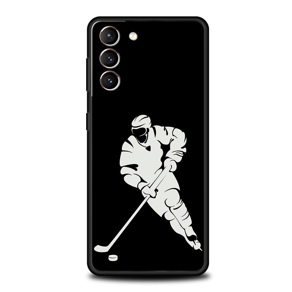 Phone Case For Samsung Galaxy S24 S23 Ultra S22 S21 S20 FE 5G S10 S10E S9 Plus S8 Soft Silicone Black Cover Ice Hockey Rink