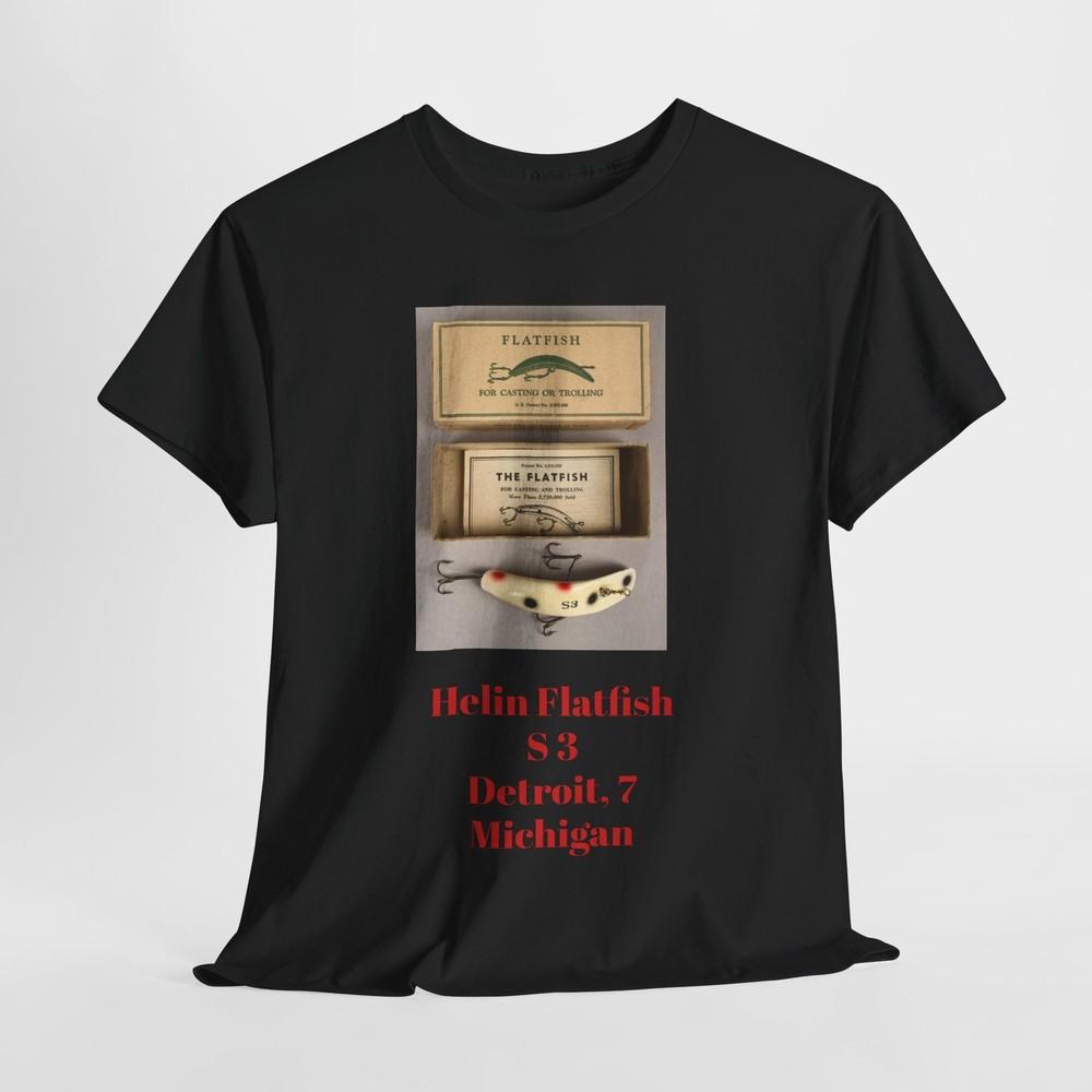 Винтажная блесна Helin Flatfish S3 Detroit Tee, Ретро хлопковая футболка Michigan, Унисекс футболка XXXXL