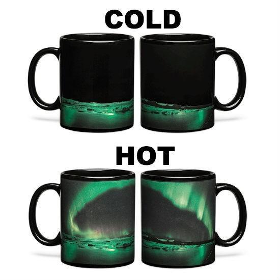 Northern Lights Valentine'S Day Ceramic Coffee Mark Cup Color Changing Cup Water Aurora Borealis